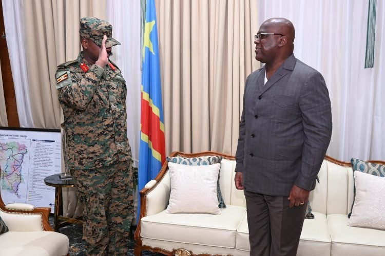 Uganda’s Gen Kainerugaba and DRC’s President Tshisekedi Strengthen Security Ties in Kinshasa Talks
