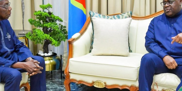 Obosanjo yagiranye ibiganiro na Tshisekedi i Kinshasa.