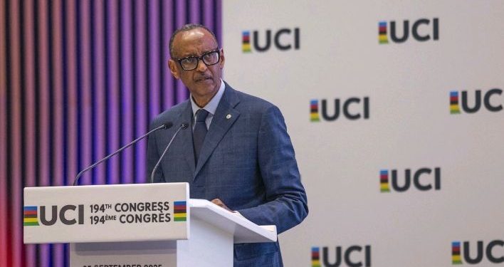 Perezida Kagame yavuze kuri Shampiyona y’isi y’amagare iri kubera i Kigali, ananenga ibihugu birimo u Bubiligi