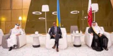 Perezida Kagame yagiranye ibiganiro na Emir Sheikh Tamim bin Hamad Al Thani