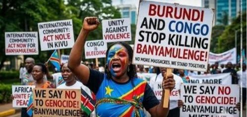 Impunzi z’Abanyekongo i Nairobi Zigaragambije Zamagana Ubwicanyi Bukomeje Kwibasira Abanyamulenge mu Burasirazuba bwa RDC