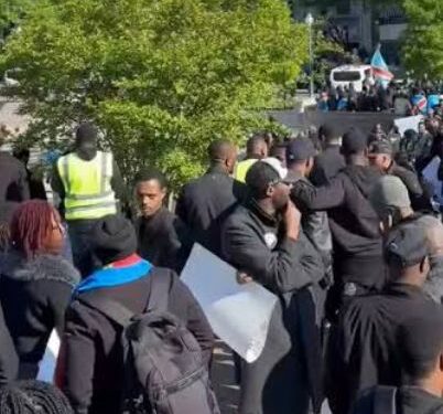 “Nimwumve Ijwi Ryacu!” – Abanyamulenge Batuye muri Amerika Bigaragambije Imbere ya Loni Basaba Isi Guhagarika Ibyo Bavuga ko Ari Ubwicanyi Bukomeje mu Burasirazuba bwa RDC
