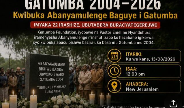 GATUMBA 2004: Imyaka 22 Irashize, Ariko Igikomere Ntikirakira — Abanyamulenge Bagiye Kongera Kwibuka Ababo no Kubaza Ikibazo Cy’Ubutabera