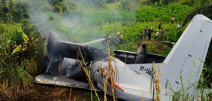 Amakuru ku ndege ya gisivili yarasiwe mu Bikuba: Umutangabuhamya yavuze ibyo yiboneye